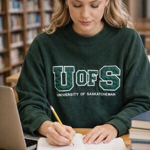 University of Saskatchewan Green Crewneck Sweatshirt - Unisex Large